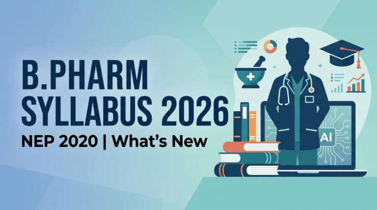 B.Pharm NEP syllabus 2026 official PCI curriculum update illustration